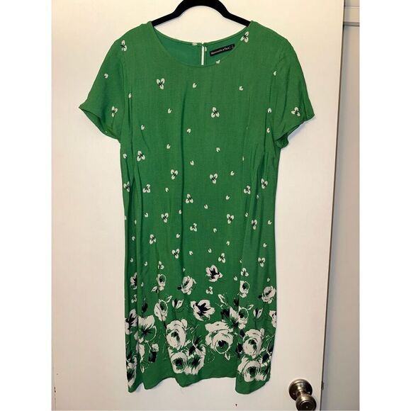 Abercrombie and Fitch Women’s Green Floral Pencil Dress Size Large - Picture 1 of 11